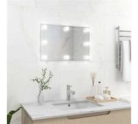 vidaXL Miroir mural avec lampes LED Rectangulaire Verre