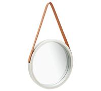 vidaXL Miroir mural avec sangle 40 cm Argenté