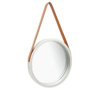 vidaXL Miroir mural avec sangle 40 cm Argenté 320362