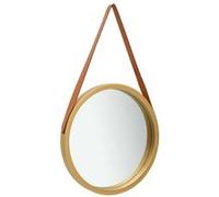 vidaXL Miroir suspendu 320361 - 40 cm Doré avec sangle
