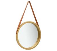 vidaXL Miroir mural avec sangle 50 cm Doré