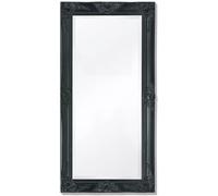 vidaXL Miroir Mural Style Baroque Miroir Suspendu Décoratif Miroir de Garde-Robe Dressing Chambre à Coucher Maison Intérieur 100x50 cm Noir