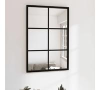 VIDAXL Miroir mural métal - Noir