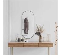 Miroir mural Noir 100x45 cm Ovale