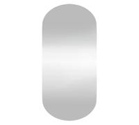 vidaXL Miroir Mural, Miroir de Maquillage Suspendu, Miroir de Courtoisie, Décoration Chambre à Coucher Salon Salle de Bain, Moderne, 45x100 cm Verre Ovale