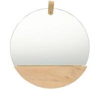 vidaXL Miroir Mural Miroir de Salle de Bain Miroir de Couloir Entrée Salon Salle de Séjour Maison Intérieur 35 cm Bois de Pin Massif