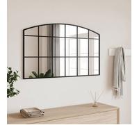 vidaXL Miroir mural Arche fer 358639 100x60 cm Noir suspendu avec film anti-éclatement