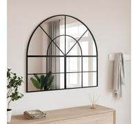 vidaXL Miroir mural noir 100x90 cm arche fer