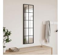 vidaXL Miroir mural rectangulaire en fer noir – film anti-éclatement au dos – suspendu