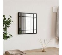 vidaXL Miroir mural noir 30x30 cm carré fer 358632 Noir G