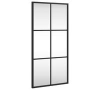 vidaXL Miroir Mural Noir 30x60 cm rectangulaire Fer