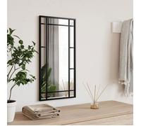 vidaXL Miroir mural 30x60 cm 358628, rectangulaire en fer, film anti-éclatement, noir