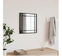 vidaXL Miroir mural 358633 – Carré 40 x 40 cm fer noir, film anti-éclatement
