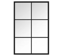 vidaXL Miroir mural 60x40 cm en métal noir