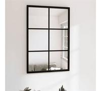 vidaXL Miroir mural 60x40 cm en métal noir
