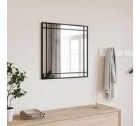 vidaXL Miroir mural noir 60x60 cm carré fer 358635 Noir G