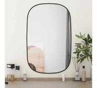 vidaXL Mural Miroir de Maquillage Coiffeuse Cosmétique Décoration de Chambre à Coucher Salle de Bain Salon Intérieur Noir 70x45 cm