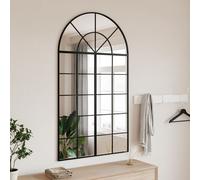 vidaXL Miroir mural noir 80x140 cm arche fer