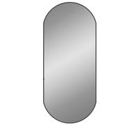 vidaXL Miroir Mural Noir 80x35 cm Ovale