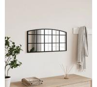 vidaXL Miroir mural Noir Fer