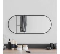 VidaXL Miroir mural ovale - Noir - 60 x 25 cm