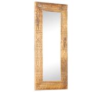 VidaXL Miroir mural sculpté - Bois de manguier