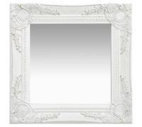 vidaXL Miroir Mural Style Baroque 40x40 cm Blanc