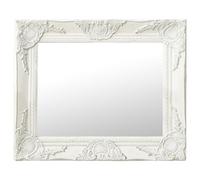 vidaXL Miroir Mural Style Baroque 50x40 cm Blanc