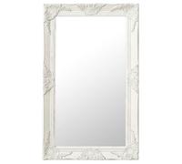 vidaXL Miroir mural style baroque blanc 50 x 80 cm