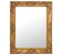 vidaXL Miroir Mural Style Baroque Miroir Suspendu Décoratif Garde-Robe Dressing Rectangulaire Chambre à Coucher Maison Intérieur 50x60 cm Doré