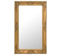 vidaXL Miroir Mural Style Baroque Miroir Suspendu Décoratif Garde-Robe Dressing Rectangulaire Chambre à Coucher Maison Intérieur 50x80 cm Doré