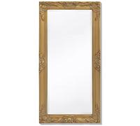 vidaXL Miroir Mural Style Baroque Miroir Suspendu Décoratif Miroir de Garde-Robe Dressing Chambre à Coucher Maison Intérieur 100x50 cm Doré