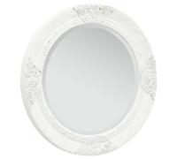 vidaXL Miroir mural style baroque Blanc