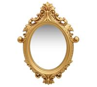 vidaXL Miroir Mural Style Château Miroir Suspendu Décoratif Miroir de Garde-Robe Dressing Ovale Chambre à Coucher Maison Intérieur 56x76 cm Doré