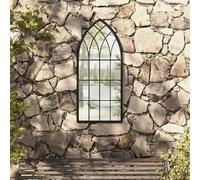 vidaXL Miroir Noir Extérieur 100x45 cm