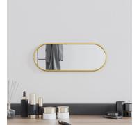 vidaXL Miroir Ovale Doré 40x15 cm