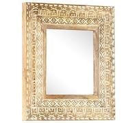 vidaXL Miroir sculpté à la main - Bois de manguier
