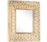 vidaXL Miroir sculpté à la main - Bois de manguier