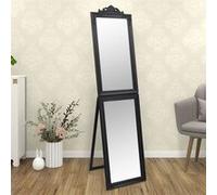 vidaXL Miroir sur pied Noir 45x180 cm, miroir, miroir de courtoisie, miroir cosmétique, miroir de maquillage, miroir de décoration, miroir d'entrée 351527 G