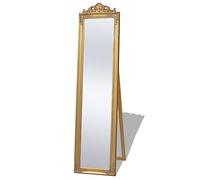 vidaXL Miroir sur Pied - Style Baroque - Maison de Campagne Antique - 160 x 40 cm - Doré