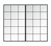 vidaXL Miroirs muraux 2 pcs 100x60 cm métal Noir