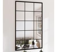 vidaXL Miroirs muraux 3 pcs noir 100x60 cm métal