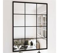 vidaXL Miroirs muraux 3 pcs noir 80x60 cm métal