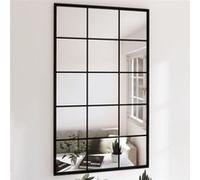 vidaXL Miroirs muraux 6 pcs noir 100x60 cm métal