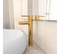 vidaXL Mitigeur Salle de Bain Doré 12x30 cm