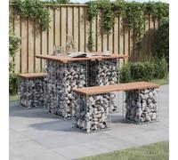 vidaXL Banc de jardin en gabions 100x70x72 cm bois massif douglas