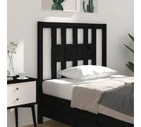 vidaXL Tête de Lit Accessoire de Lit Simple Meuble de Chambre à Coucher Tête de Cadre de Lit Intérieur Noir 96x4x100 cm Bois Massif de Pin