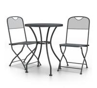 Vidaxl Mobilier À Dîner De Jardin 3 Pcs Maille Métal Anthracite