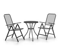 Vidaxl Mobilier À Dîner De Jardin 3 Pcs Maille Métal Anthracite