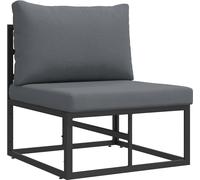 vidaXL Mobilier de jardin Noir et anthracite 70 x 71,5 x 71 cm Métal